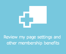Review my page settings and other membership benefits